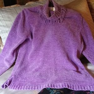 Violet acrylic sweater small